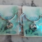 Cord Silver Wax Necklace with Love Circle Pendant