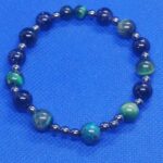 Green Tiger Eye, Blue Sandstone, Hematite, Blue Tiger Eye Stone Bracelet