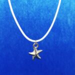 Wax-Leather Cord Necklace with Starfish Pendant