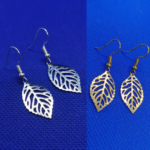 Silver/Gold Fashion Jewelry Drop Earring with Leaf