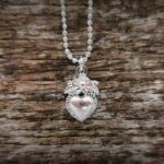 Silver Necklace with a Heart with Bow Pendant Fine Fashion